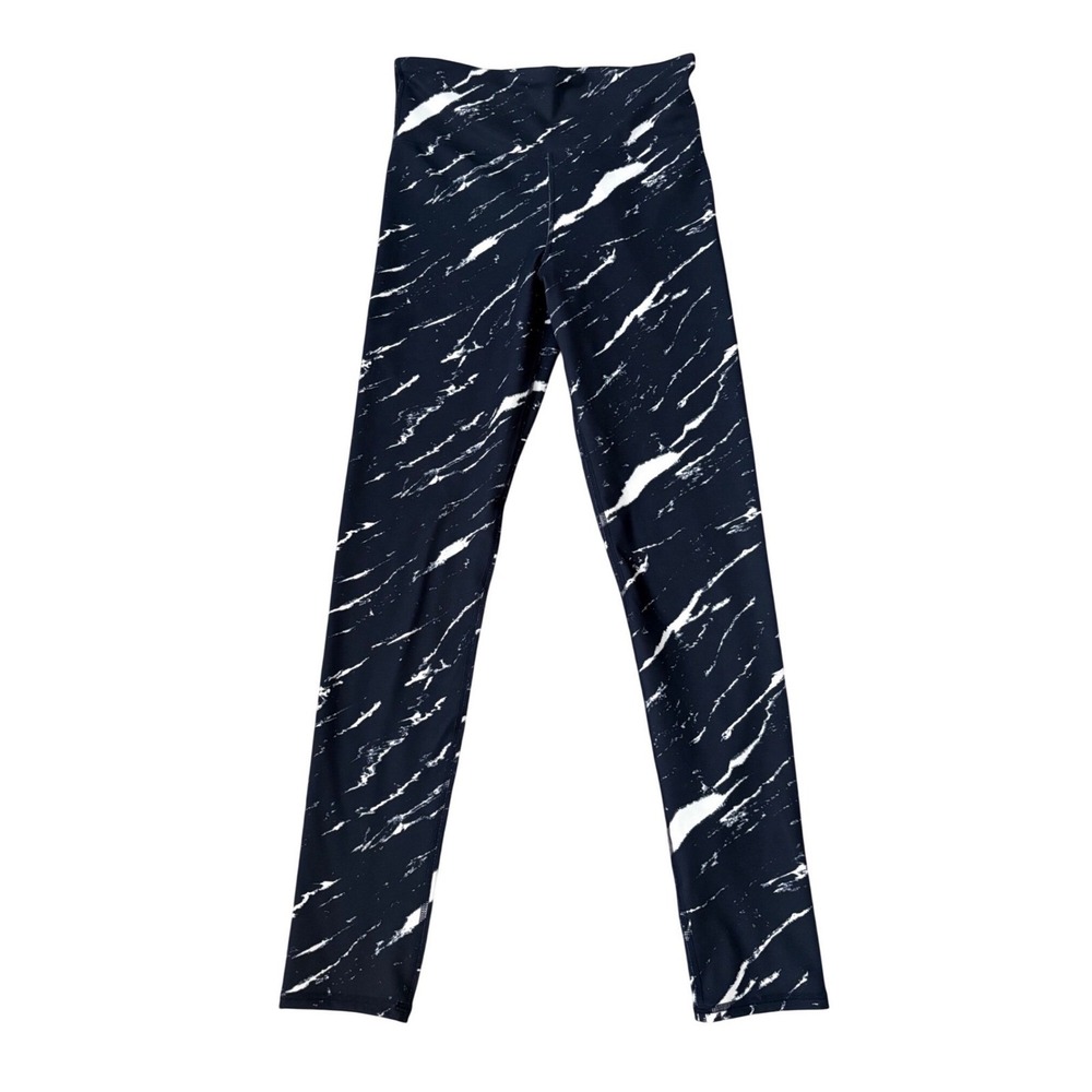 GapFit Studio Sky High Legging S Navy White Marble Print Athletic Hiking Yoga